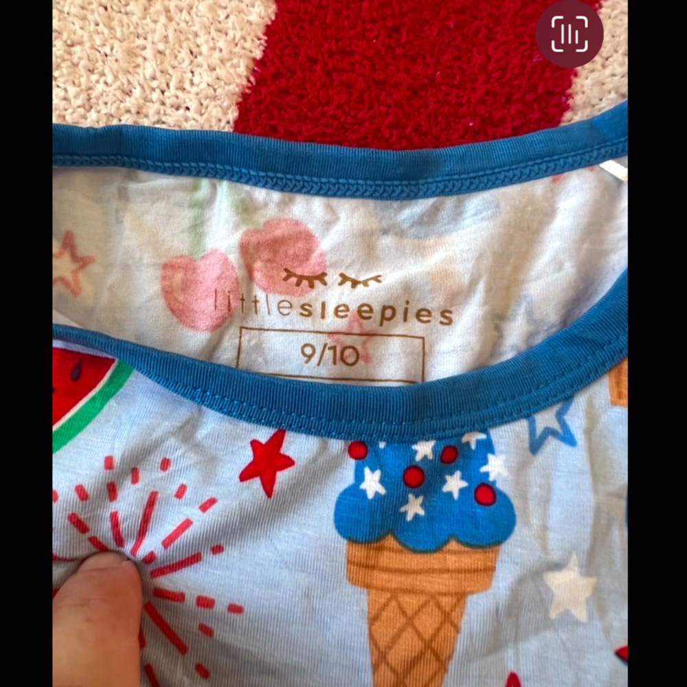 Little Sleepies shorts Pyjamas size 9/10 - Picture 2 of 2